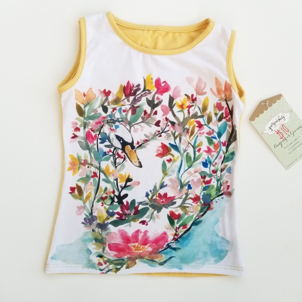 PERSNICKETY Boutique Josie Tank Top Swan Size 3